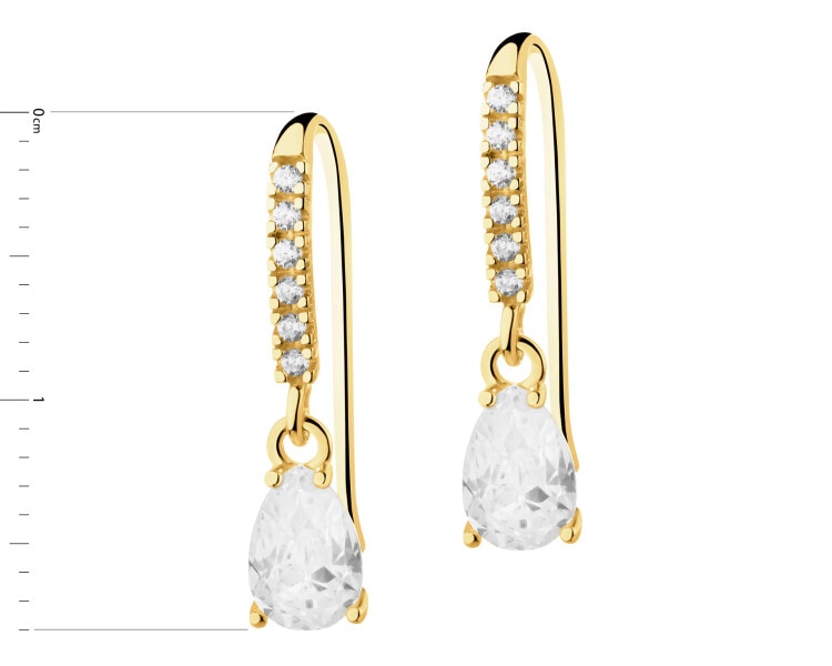 Zlaté náušnice se zirkony