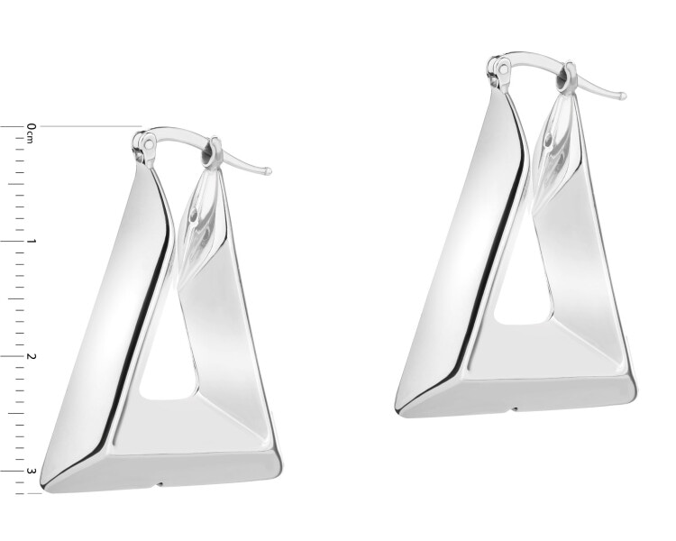 Kolczyki srebrne - trójkąty