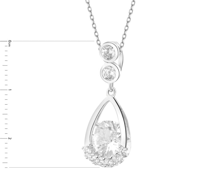 Zawieszka srebrna z cyrkoniami