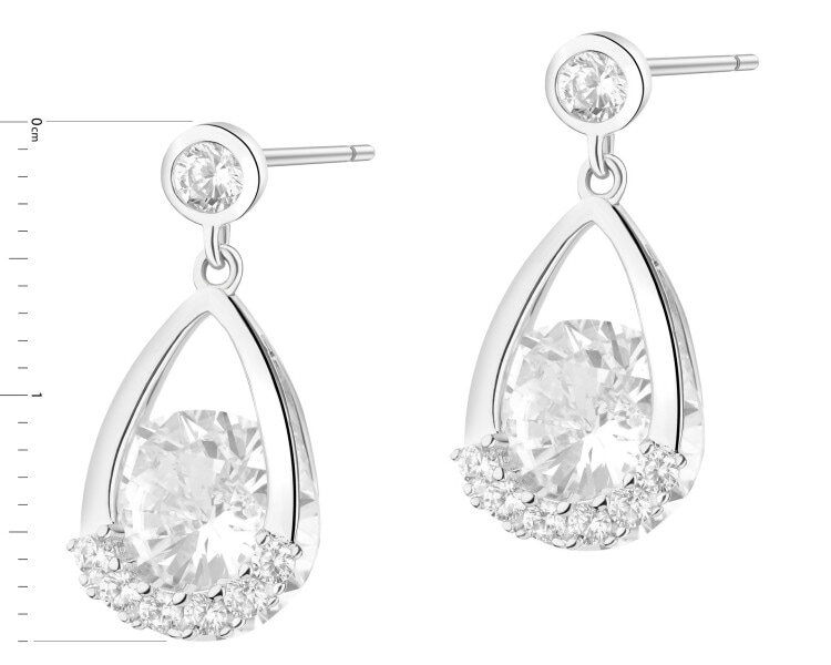 Kolczyki srebrne z cyrkoniami