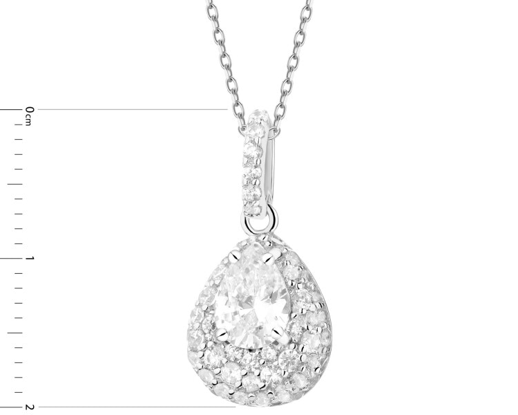 Zawieszka srebrna z cyrkoniami