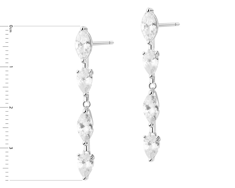 Kolczyki srebrne z cyrkoniami