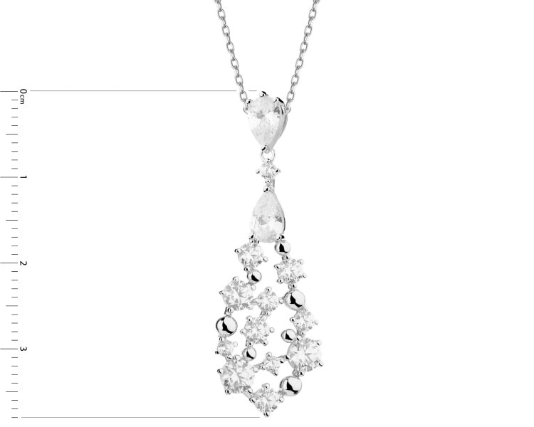 Zawieszka srebrna z cyrkoniami