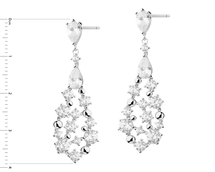 Kolczyki srebrne z cyrkoniami