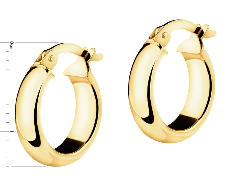 Złote kolczyki - koła