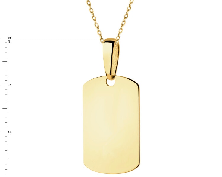 Złota zawieszka - nieśmiertelnik