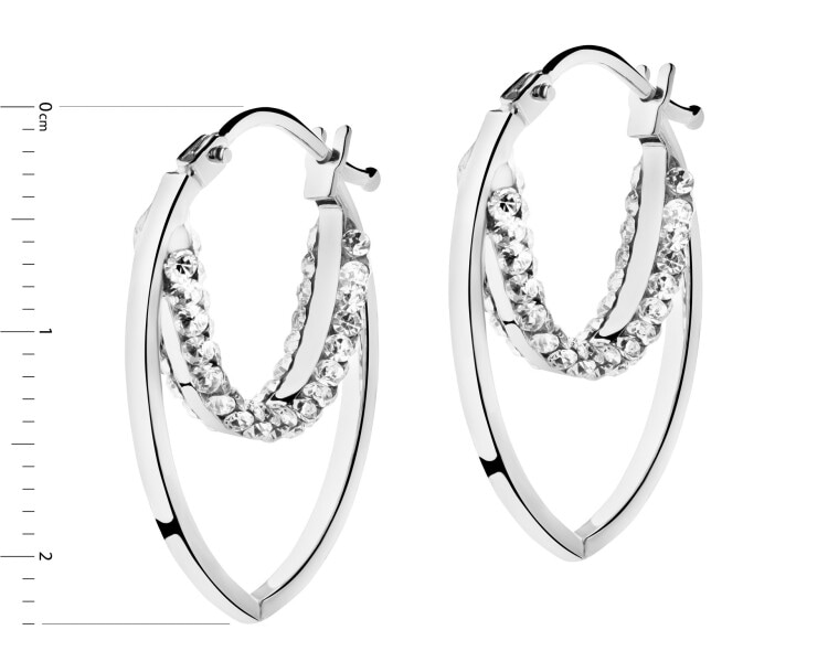 Zlaté náušnice s broušeným sklem