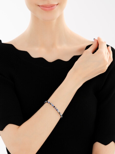 Pozlacený náramek z mosazi s acháty