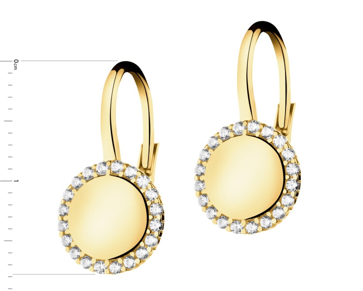 Złote kolczyki z cyrkoniami