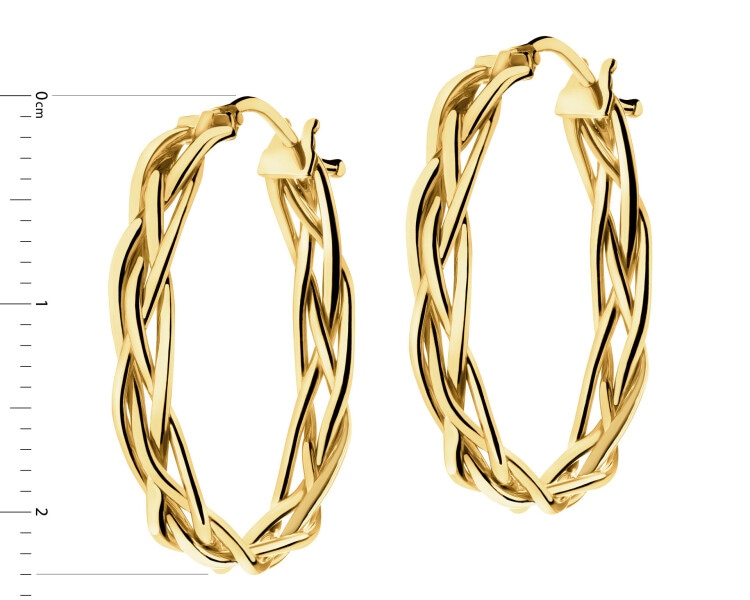 Złote kolczyki - koła