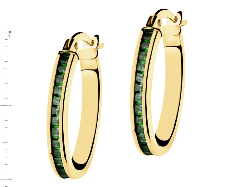 Złote kolczyki z cyrkoniami