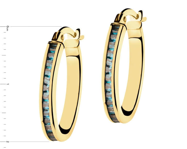 Złote kolczyki z cyrkoniami