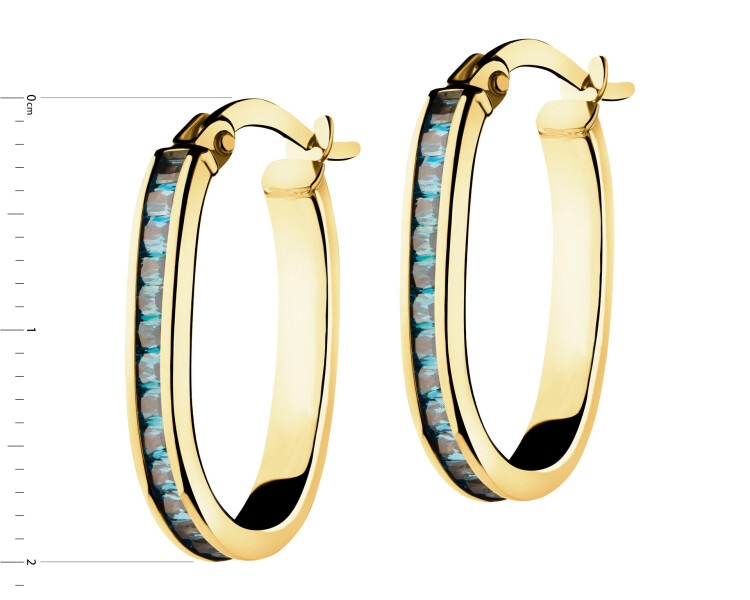 Złote kolczyki z cyrkoniami