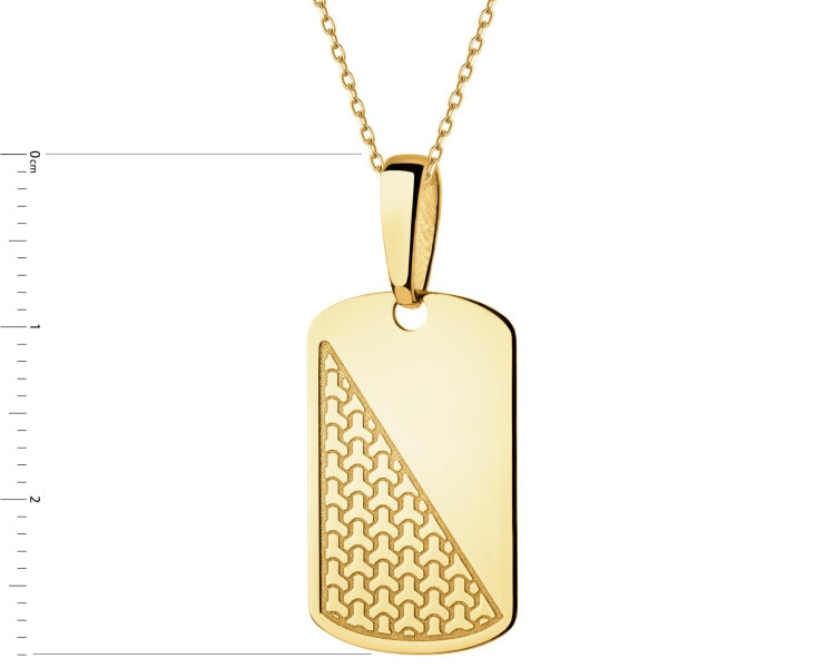 Złota zawieszka - nieśmiertelnik