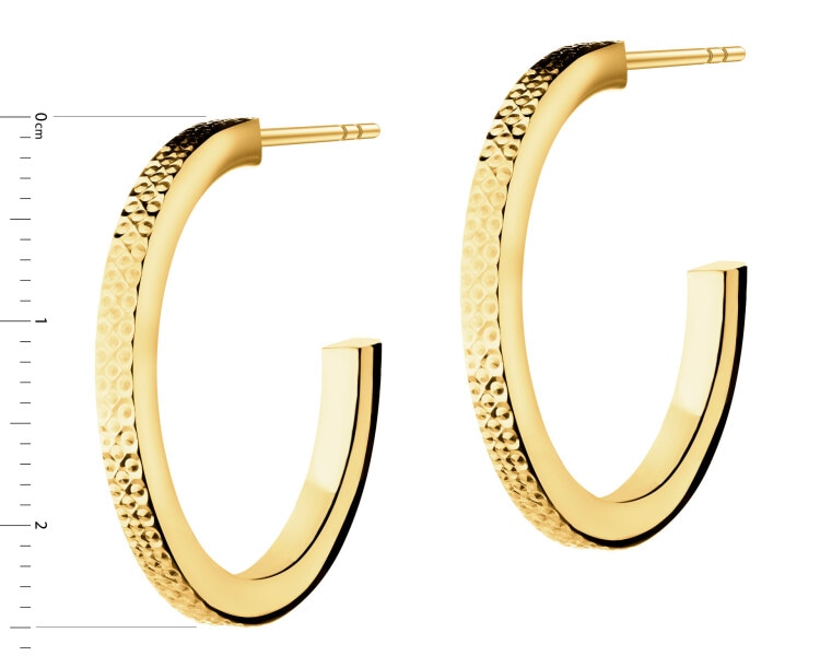 Złote kolczyki - koła