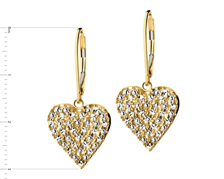 Złote kolczyki - serca