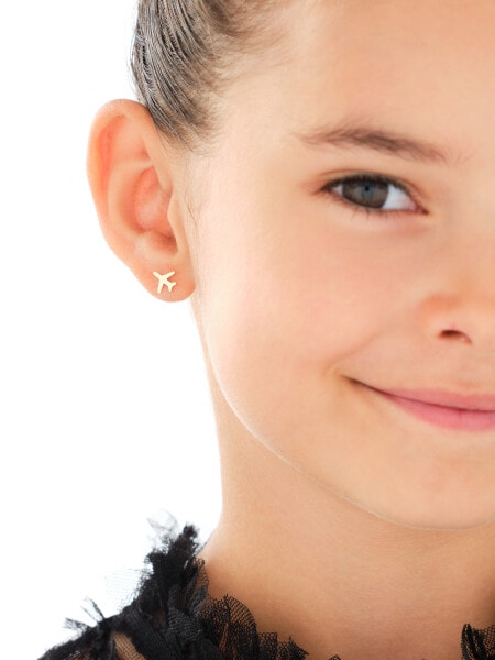 Złote kolczyki  - samoloty