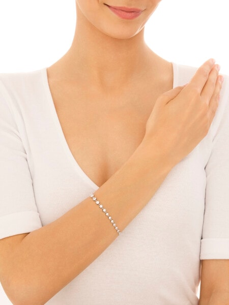 Bransoletka srebrna z cyrkoniami