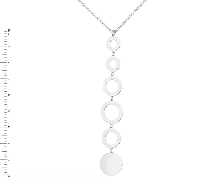 Naszyjnik srebrny - koła