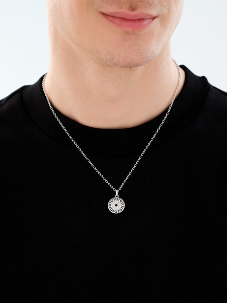 Stříbrný náhrdelník se zirkony a smaltem