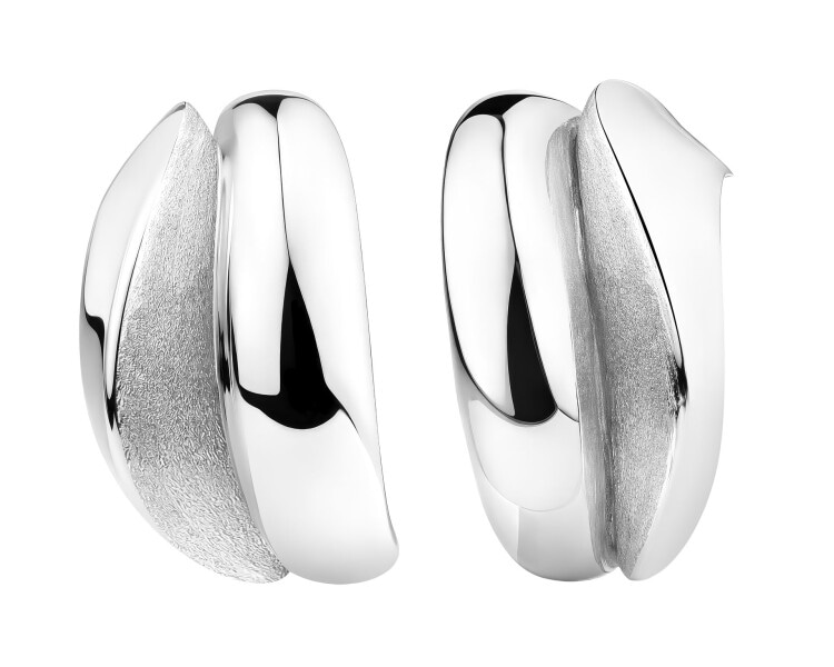 Rhodium Plated Silver Earrings