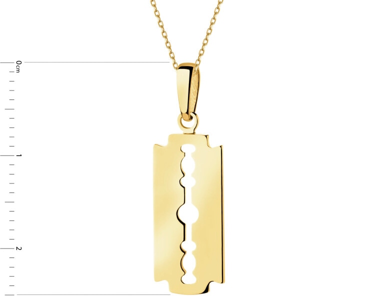 Zlatý přívěsek - žiletka