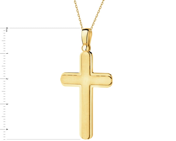 Złota zawieszka - krzyż