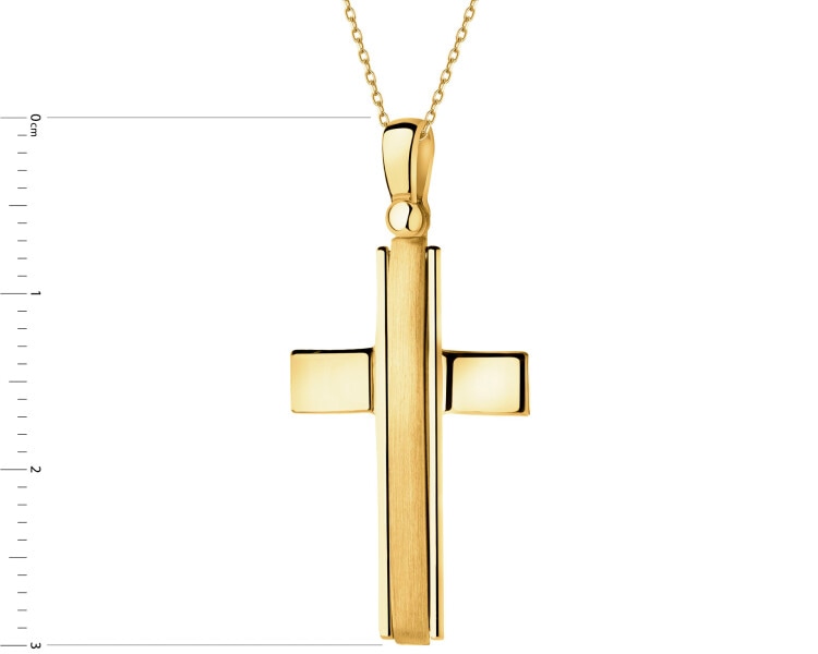 Złota zawieszka - krzyż