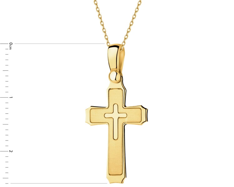 Złota zawieszka - krzyż