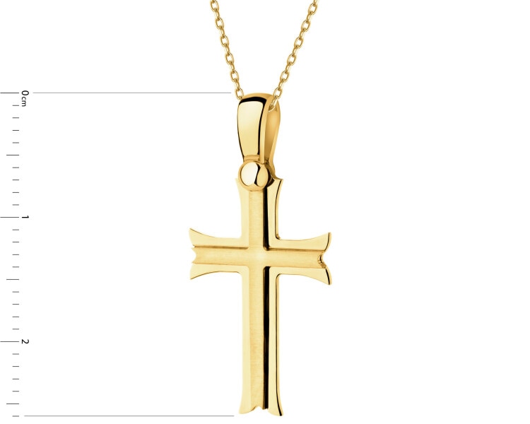Złota zawieszka - krzyż