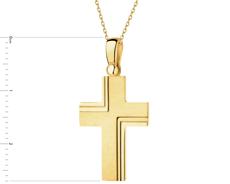 Złota zawieszka - krzyż