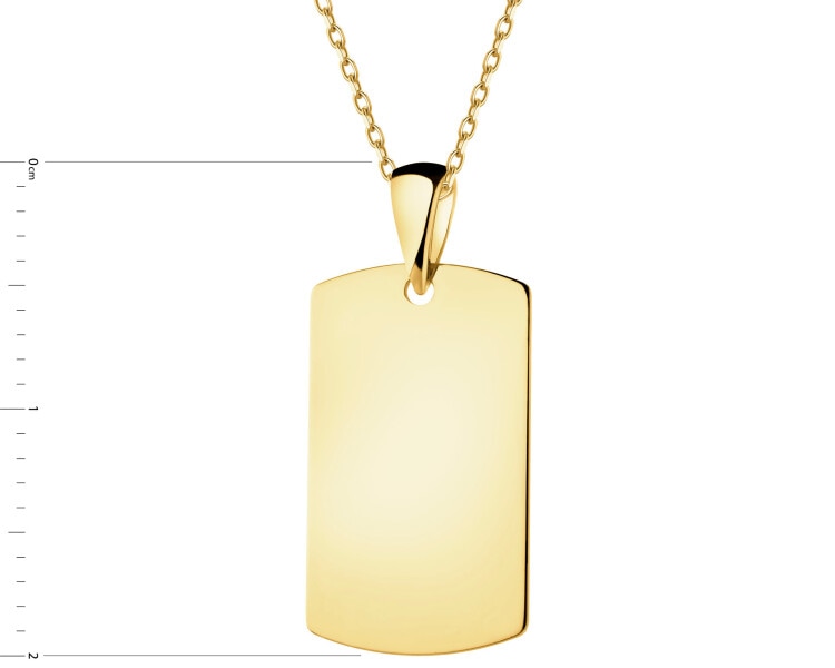 Złota zawieszka - nieśmiertelnik