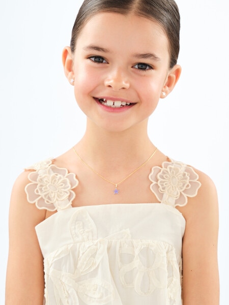 Złota zawieszka z emalią - rozgwiazda