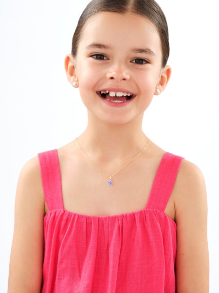 Zlatý přívěsek se smaltem - hvězda