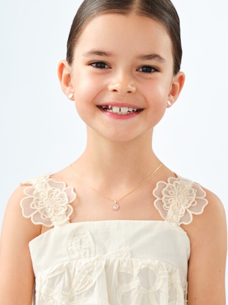 Złota zawieszka z emalią - ptak