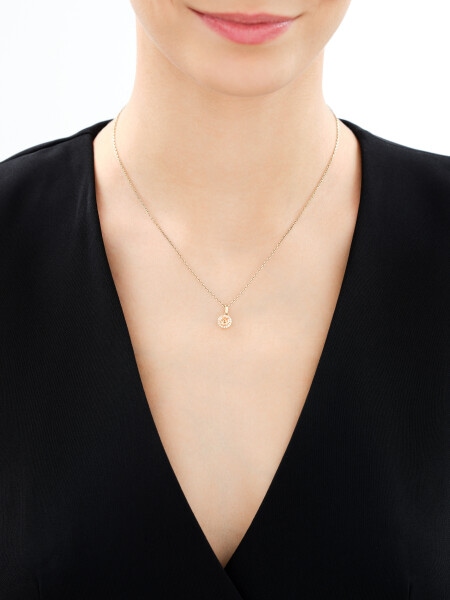 Złota zawieszka z cyrkoniami