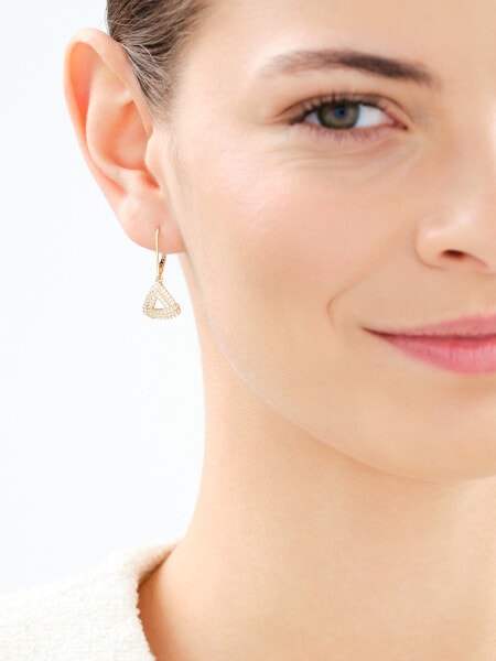 Zlaté náušnice se zirkony