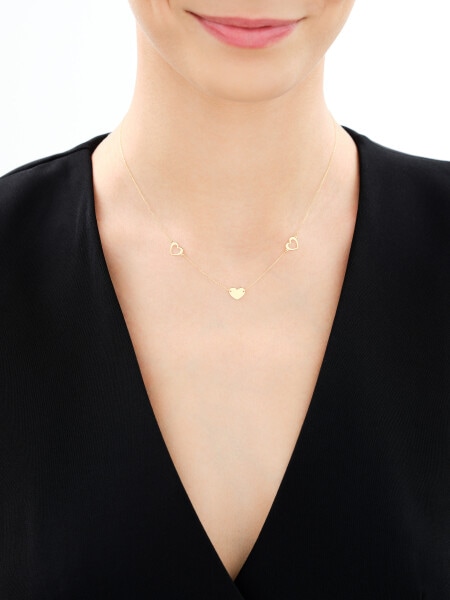 Złoty naszyjnik - serca