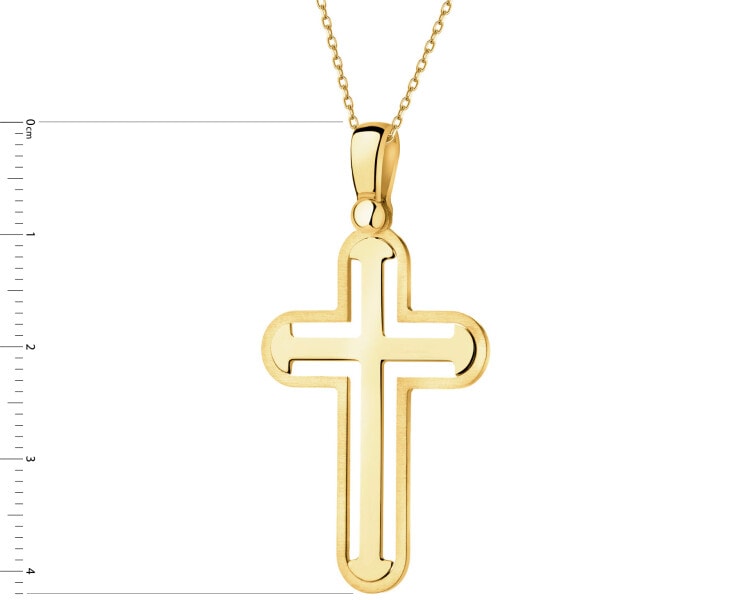 Złota zawieszka - krzyż