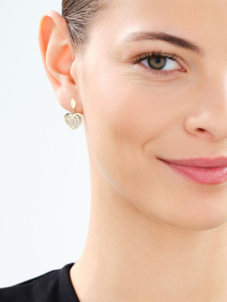 Złote kolczyki - serca