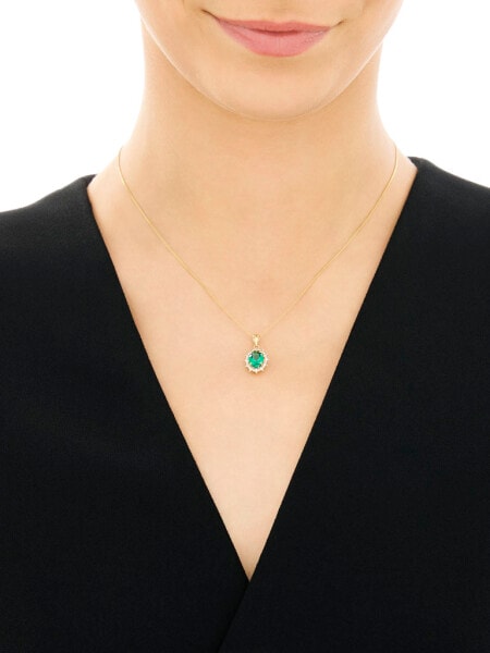 Złota zawieszka z kamieniem nano