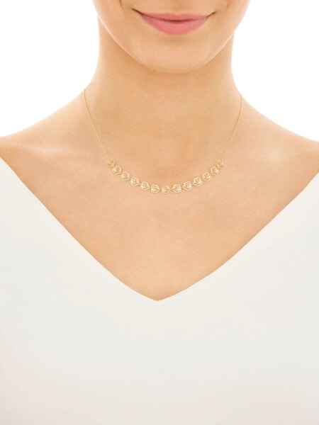 Złoty naszyjnik - kwiaty