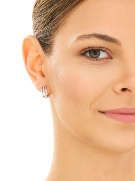 Náušnice z bílého zlata, broušené sklo