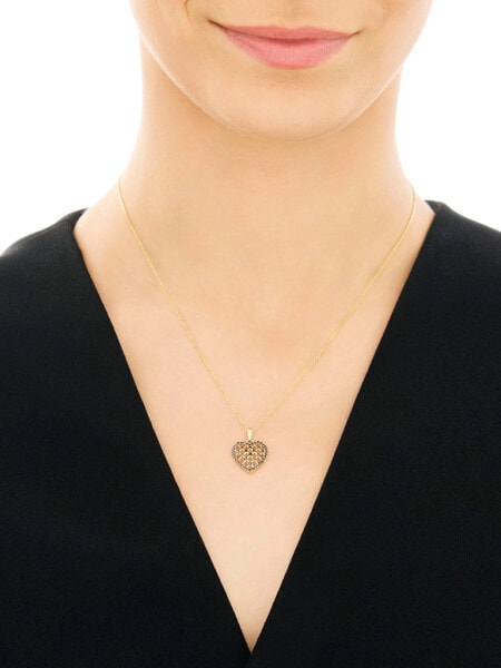 Złota zawieszka z cyrkoniami - serce
