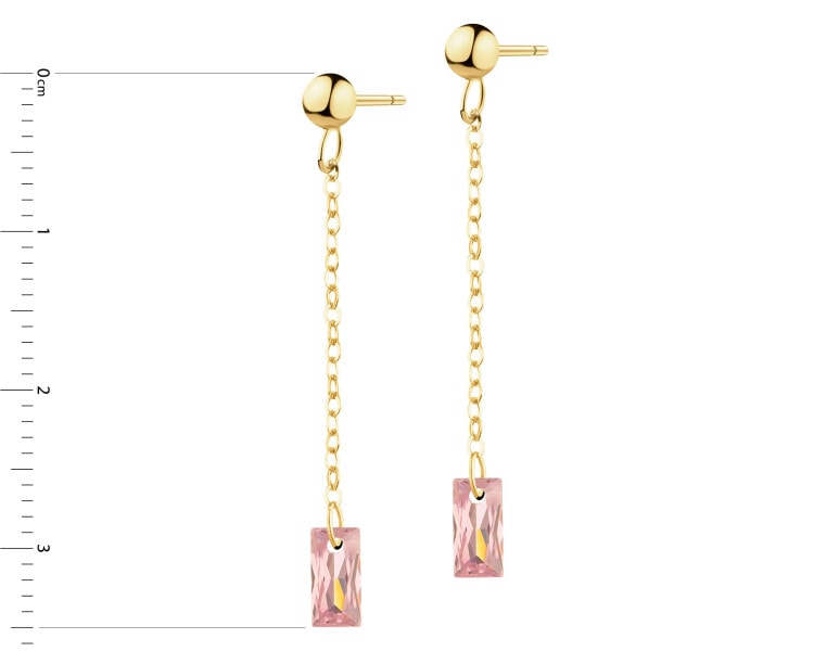 Złote kolczyki z cyrkoniami