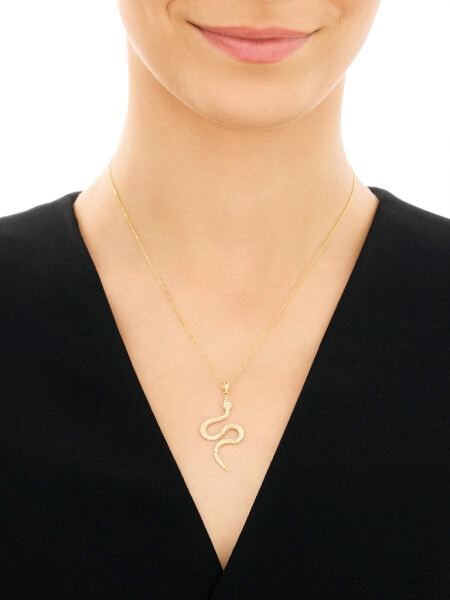 Złota zawieszka - wąż