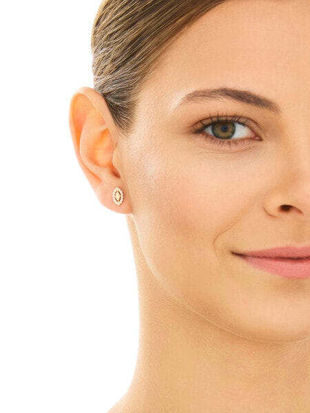 Złote kolczyki z cyrkoniami