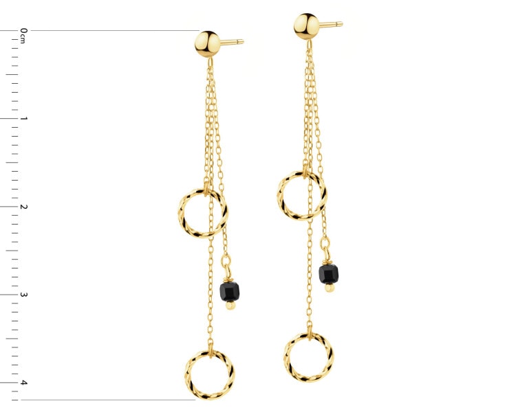 Złote kolczyki z cyrkoniami