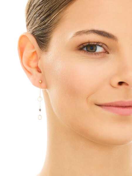 Złote kolczyki z cyrkoniami