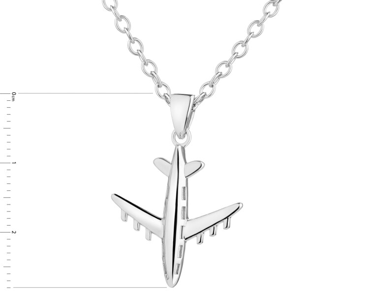 Naszyjnik srebrny - samolot